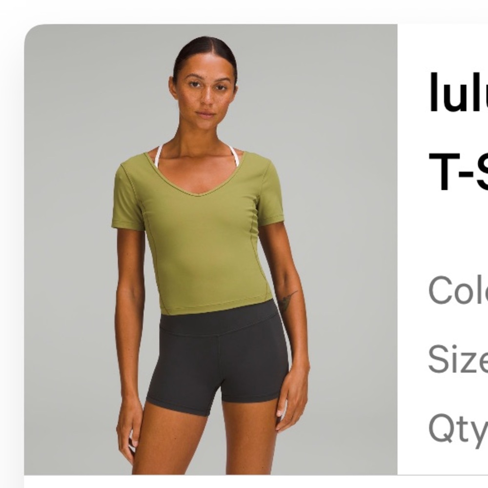 Lululemon Women's Cropped Short Sleeved Top